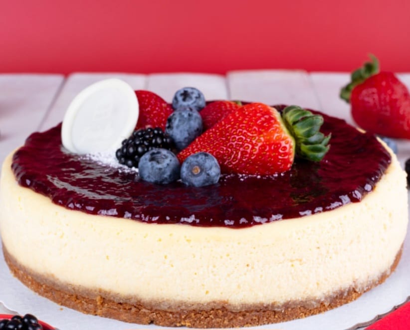 Cheesecake artesanal sabor frutas vermelhas